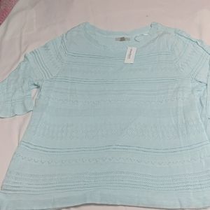 Aqua sweater and tank top